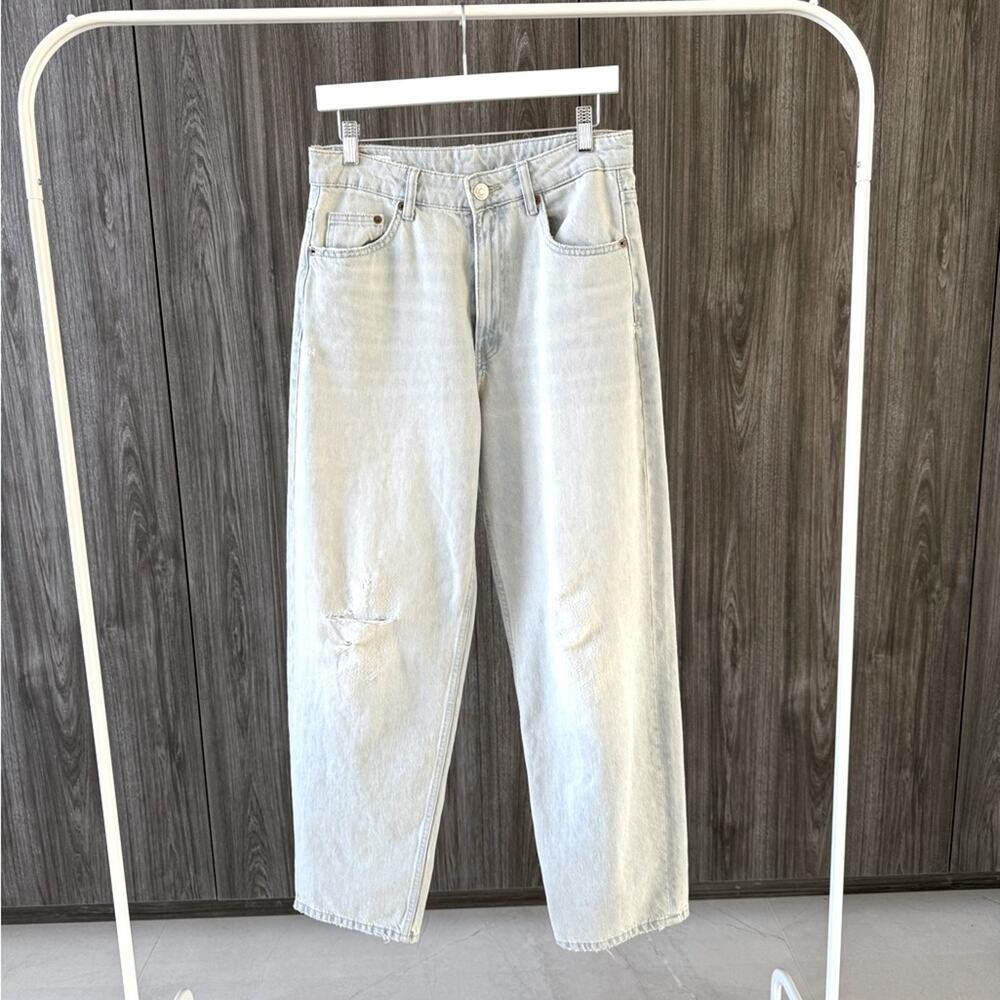 Zara Wide Leg Light Blue Jeans